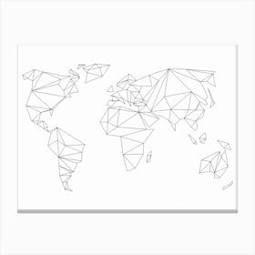 Geometrical World White Canvas Print