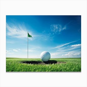 Golf Ball In The Hole 1 Canvas Print