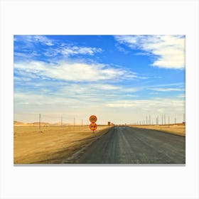 Empty Road In The Namibian Desert (Africa Series) Canvas Print