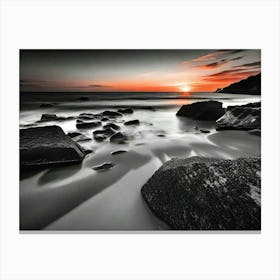 Sunset At The Beach 643 Canvas Print