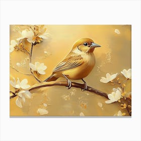 Golden Sparrow Masterpiece Canvas Print