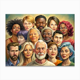 A Diverse Group Of Individuals Canvas Print