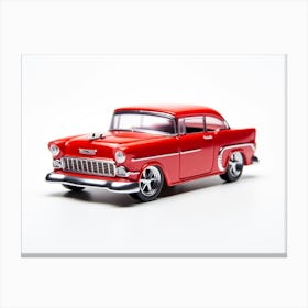 Toy Car 55 Chevy Bel Air Gasser Red Canvas Print