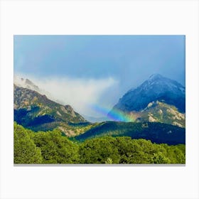 Rainbow Through Mountain Valley Canvas Print