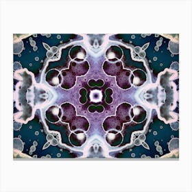 Abstraction Purple Mandala Flower 1 Canvas Print