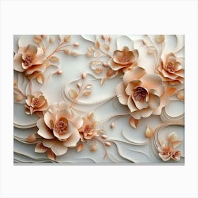 Paper Flower Wall Art 19 Canvas Print