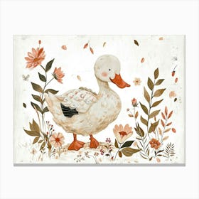 Little Floral Duck 2 Canvas Print