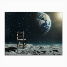 Chair On The Moon Canvas Print