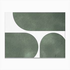 Green Mid-century Modern Canvas Print