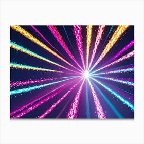 Colorful Light Burst Canvas Print