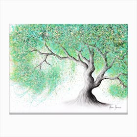 Jade Blossom Tree Canvas Print