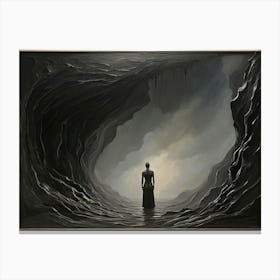 Woman In A Cave Canvas Print