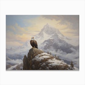 Eagle on a mountain Canvas Print