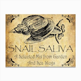 Snail Saliva, Halloween Poster Canvas Print