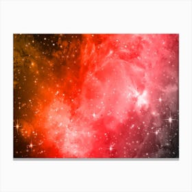 Red Brown Black Galaxy Space Background Canvas Print