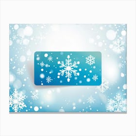 Card Featuring Defocused Snowflake Pattern Radiating Shine Abstract Design Gently Juxtaposing Wint Canvas Print