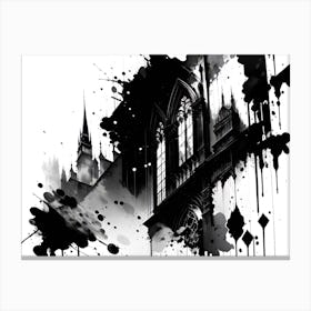 Black And White Painting 16 Canvas Print