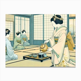 Creativel Geisha Illustration 114 Canvas Print