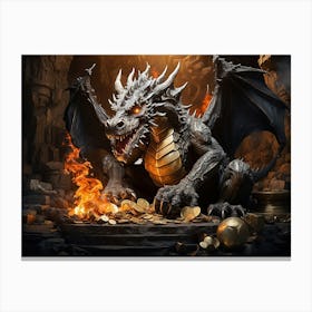 Dragon In The Cave 1 Canvas Print