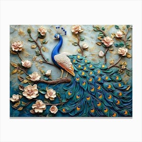 Peacock 50 Canvas Print