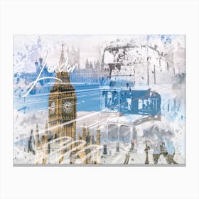 City Art Westminster Collage Canvas Print