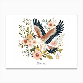 Little Floral Falcon 3 Poster Canvas Print