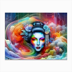 Creativel Geisha Illustration 142 Canvas Print