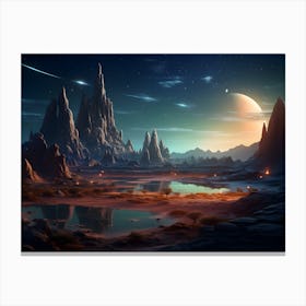 Space Landscape Canvas Print