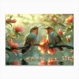 Beautiful Bird on a branch 9 Canvas Print