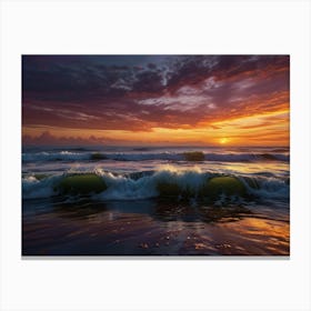 Sunset At The Beach 64 Canvas Print