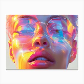 Holographic Portrait 3 Canvas Print