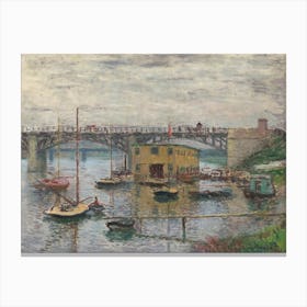Bridge At Argenteuil On A Gray Day (1876), Claude Monet Canvas Print