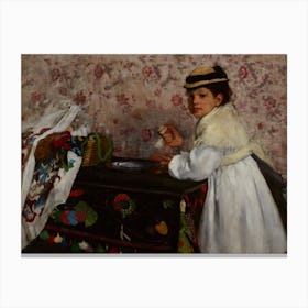 Mademoiselle Hortense Valpinçon, Edgar Degas Canvas Print