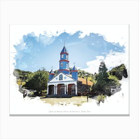 Iglesia De Nuestra Señora Del Patrocinio, Chiloé, Chile Canvas Print