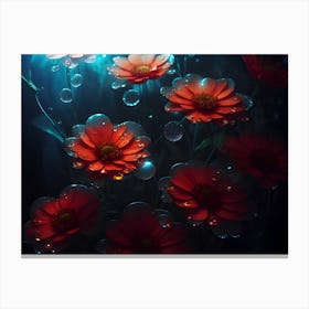 Flowers In The Rain 2 Canvas Print