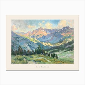 Western Landscapes Rocky Mountains 1 Poster Canvas Print