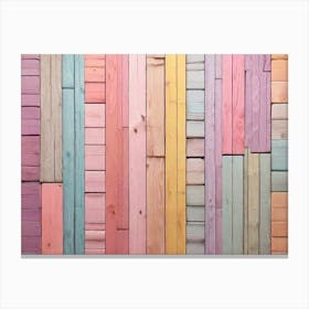 Colorful Wooden Planks Canvas Print