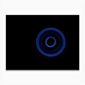 Glowing Abstract Curved Blue Lines 9 Canvas Print