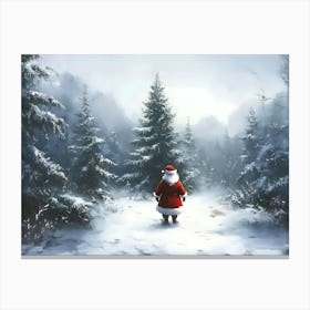 Santa Claus In The Forest Canvas Print