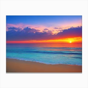 Sunset At The Beach 124 Canvas Print