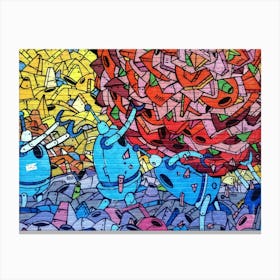 Graffiti Wall Mural Painting Arts 1 Canvas Print