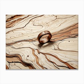 Ring In Wood Canvas Print