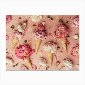 Peony Ice Cream Parlor Canvas Print