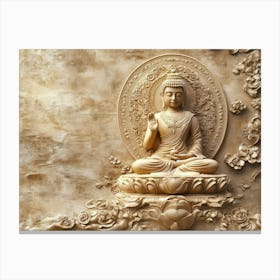 3d Hindu Religious Buddha Canvas Print