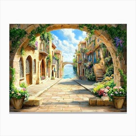 Street In Rome Canvas Print