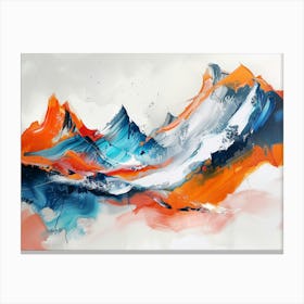 Abstract Mountain Painting 9 Canvas Print