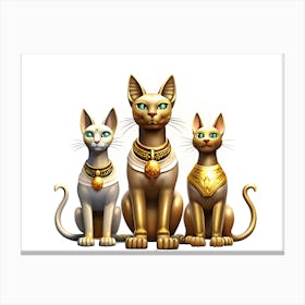 Sacred Cats Of Egypt Canvas Print