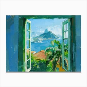 Rio De Janeiro From The Window View Painting 3 Canvas Print