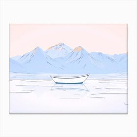 Boat On Ice Canvas Print