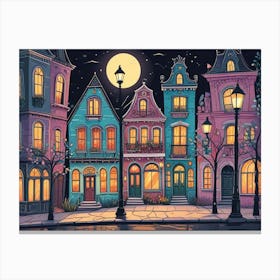 Night In The City 1 Canvas Print